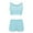 Blue, variant on Breezora Cropped Tank Top Set with High Waist Shorts Women's Summer Workout Outfit L Size Blue