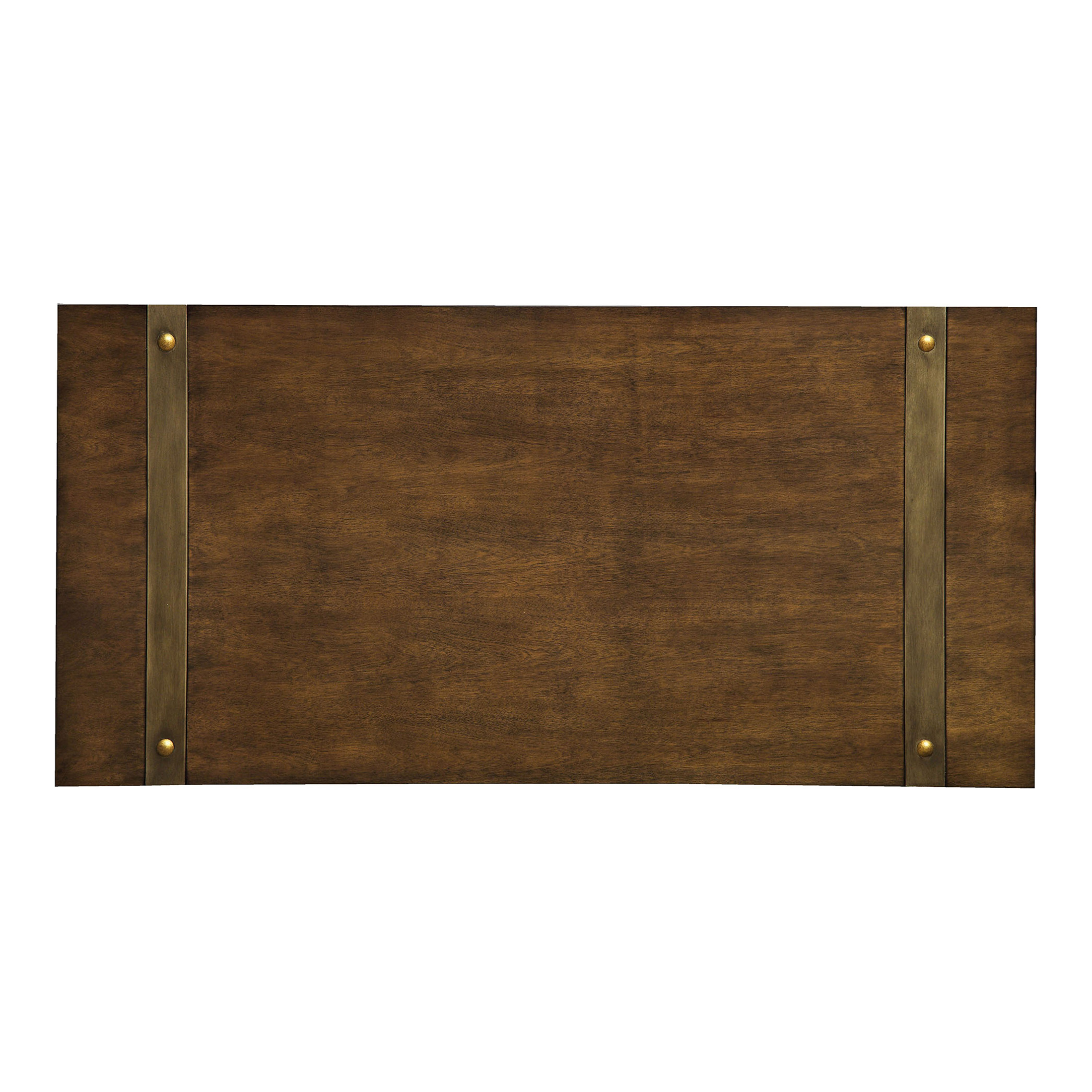 Furniture of America Ganlo 1-Shelf Console Table, Dark Oak