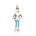 thumbnail image 2 of Christmas Doll Decorations, Santa Claus and Snowman Plush Doll with Glitter for Window Display, Stretchable Legs for Shelf Mantle Decor(A), 2 of 5
