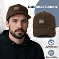 thumbnail image 2 of American Trends Baseball Cap for Men USA Flag Embroidered Baseball Hat Adjustable Golf Hat UV Protection Dark Grey, 2 of 7
