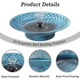 thumbnail image 3 of 12.6" Bird Baths for Outdoors, Bird Bath Fountains Solar Power, Hummingbird Bath Fountain, Solar Bird Bath Fountain for Garden Patio Decor(Blue), 3 of 7