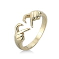 thumbnail image 3 of Qarigey Anillo de apertura Ajustable Mujeres Hombres Joyería elegante Moda Compromiso Romántico Elegante Casual Amistad Regalo Oro Type1 NO1, 3 of 6