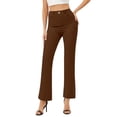 thumbnail image 2 of Business Casual Pants for Women 2025 Stretchy Flared Work Pants with Pockets High Waisted Womens Trousers, 2 of 7