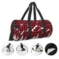 thumbnail image 5 of Bingfone Christmas Tree Buffalo Plaid Print Gym Duffle Backpack for Men Women,Travel Weekender Carry-On Bags with Detachable Back Pack Straps for Traveling Overnight Climb Sports, 5 of 8