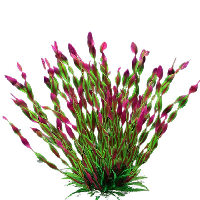 Fairnull Aquarium Plant Realistic Appearance Hideout Decor Plastic Artificial Seaweed Fish Tank Decoration for Home