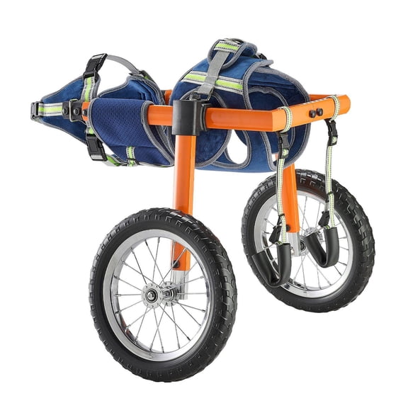 Adjustable Lightweight 2 Wheel Dog Wheelchair for Large Injured Disabled Dogs 48-88 lbs with Shock Absorbing Wheels