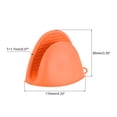 thumbnail image 2 of Uxcell 3Pcs Orange Mini Oven Mitts Heat Resistant Pot Holder Pinch Grips, 2 of 6