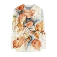 thumbnail image 6 of Bxsruta Tops for Women, Women's Blouses Printed V-Neck Drop Shoulder Long Sleeve Tunic Stretch Polyester Blend Comfort Relaxed Tops, 6 of 6