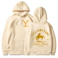 thumbnail image 4 of Sudadera con capucha informal de manga larga con estampado de Yellowstone Dutton para hombre y mujer, 4 of 5