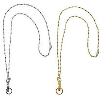 Stainless Steel Chain Women's Lanyard, Stronger, Badge Holder 34 inches, - Stainless Steel - Non Breakaway or Magnetic Breakaway