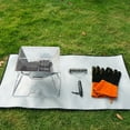 thumbnail image 2 of MYG 105cm Fireproof Base Mat Fire Protection Mat Heat-resistant BBQ Charcoal Grill, 2 of 8