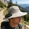 thumbnail image 6 of Gardening Hat For Women,Solar Powered Fan Hat Bucket Hat Fan,Gifts for Him Father Dad Husband,Fishing Essentials for Women Men Camping Hiking Beach Gardening - Gray, 6 of 6