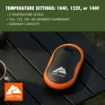 thumbnail image 3 of (2 pack) Ozark Trail 5200mAh Rechargeable and Portable 3-Temperature Hand Warmer for Camping, Orange, 3 of 11