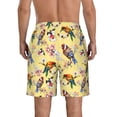 thumbnail image 3 of Yiaed Bright Birds Print Men's Swim Trunks with Lining Quick Dry Sports Shorts Beach Shorts Boardshorts-3X-Large, 3 of 5