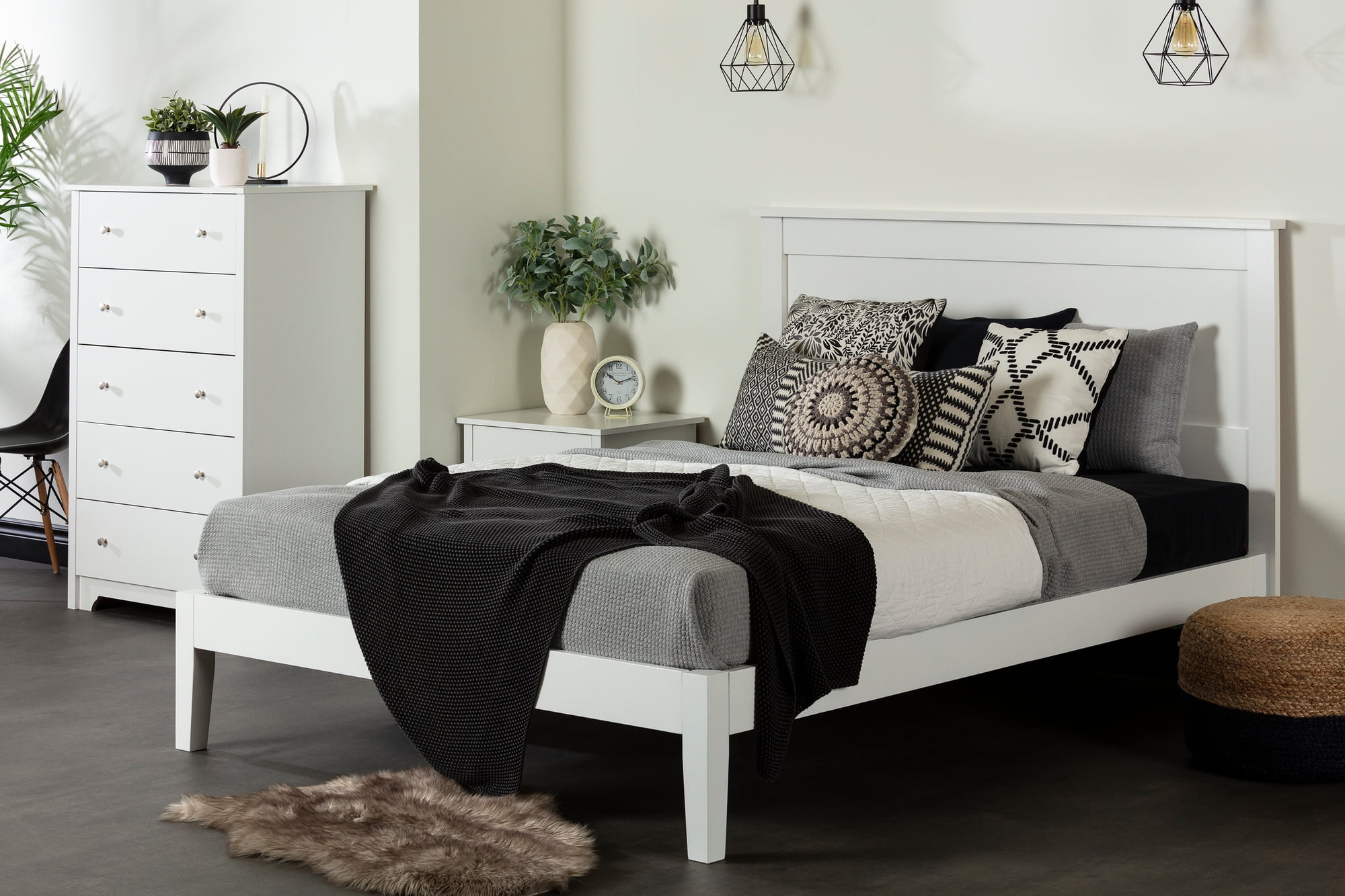 South Shore Vito Full/Queen Headboard, White