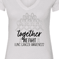 thumbnail image 4 of Inktastic Together, We Fight Lung Cancer Awareness Women's V-Neck T-Shirt, 4 of 5