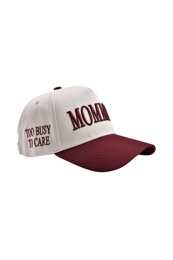 Red Visors Womens Mommin Trucker Hat Retro Two Tone Ponytail Baseball Cap Embroidered Adjustable Hat Great Present for Mom & Women