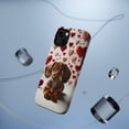 thumbnail image 5 of DistinctInk MagSafe Tough Case for Apple iPhone 14 Plus (6.7" Screen) - Valentine's Day Dachshund Puppy - Wireless Charging Compatible, 5 of 6