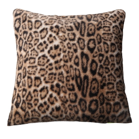 Leopard Print Pillowcase Decorative Animal Pattern Throw Cushion Cover Luxury Soft Velvet Texture for Sofa Bed Living Room Home Accent