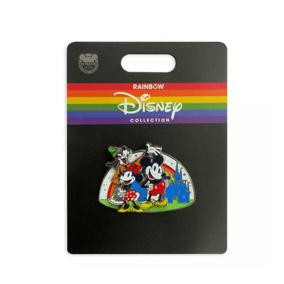 Disney Parks Rainbow Collection Mickey and Friends Pin New with Card