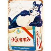 Hamm's Beer Bear Metal Sign - 7x10 inch - Vintage Look 2
