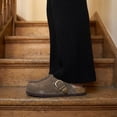 thumbnail image 5 of Cushionaire Hamlet Genuine Leather Suede Clogs for Women, Slip On Shoes with Detailed Metal Buckle Strap and Memory Foam Footbed, 5 of 20