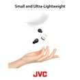 thumbnail image 4 of JVC Compact and Lightweight Gumy Mini True Wireless Earbuds Headphones, Long Battery Life (up to 23 Hours), Sound with Neodymium Magnet Driver, Water Resistance (IPX4) - HAA6TB (Black), 4 of 7
