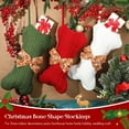 thumbnail image 7 of Dog Christmas Stocking Knitted Stocking Dog Bone Shape Rustic Stocking Fireplace Hanging Stocking for Dog Cats Pets Christmas Decoration Xmas Holiday Decor, 7 of 7