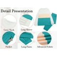 thumbnail image 5 of Fantaslook Womens Color Block Pajamas Crewneck Long Sleeve Lounge Sets Casual Jogger Outfits with Pockets, 5 of 6