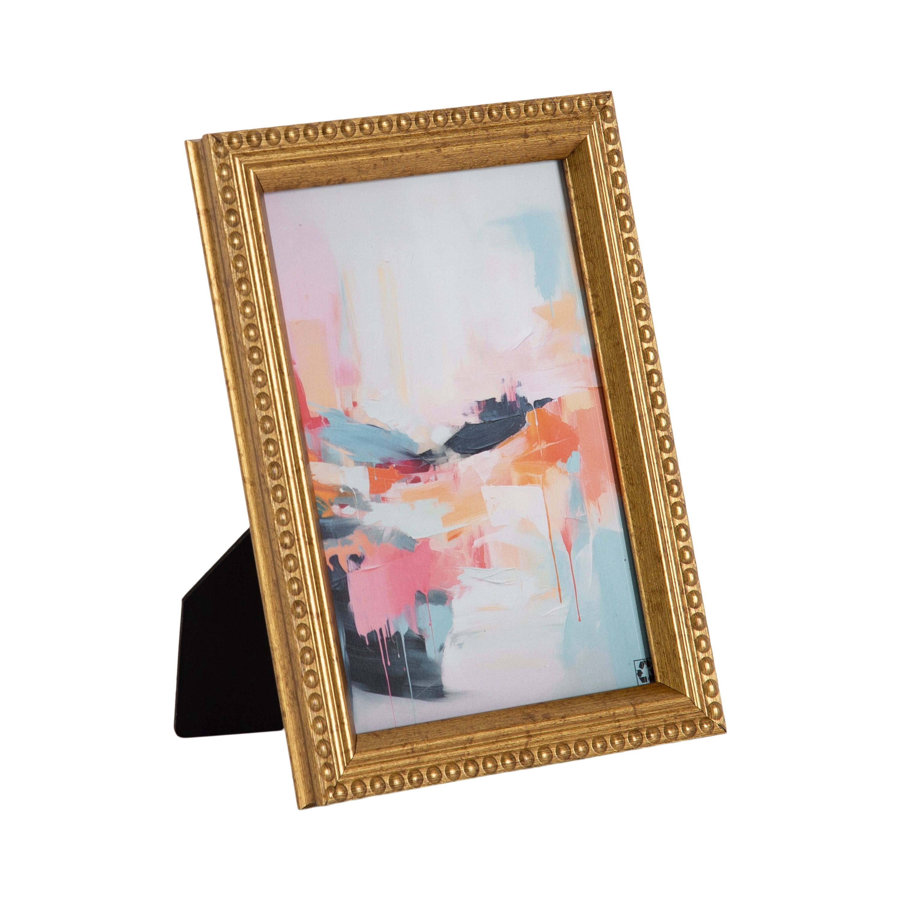 Cadre à photos vieil or perlé Salsita de 12,7 cm x 17,8 cm pour table SALSITA 5X7 GLD - FRENCH