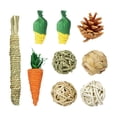 thumbnail image 2 of 9 piezas de juguetes para masticar hámster Juguetes y accesorios de materiales naturales atención Juguetes para conejillos Sunnimix bola de ejercicio de hámster, 2 of 8