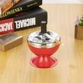 thumbnail image 3 of Yirtree Round Push Down Cigarette Ashtray with Spinning Tray, Creative Stylish Home Office Metal Windproof Rotation Lid Ashtray Smoker Gift, 3 of 8