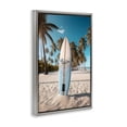 thumbnail image 3 of Stupell Industries Standing Surfboard Coastal Blur Gray Framed Floater Canvas Wall Art, design by LSR Design Studio, 31 x 21, 3 of 9