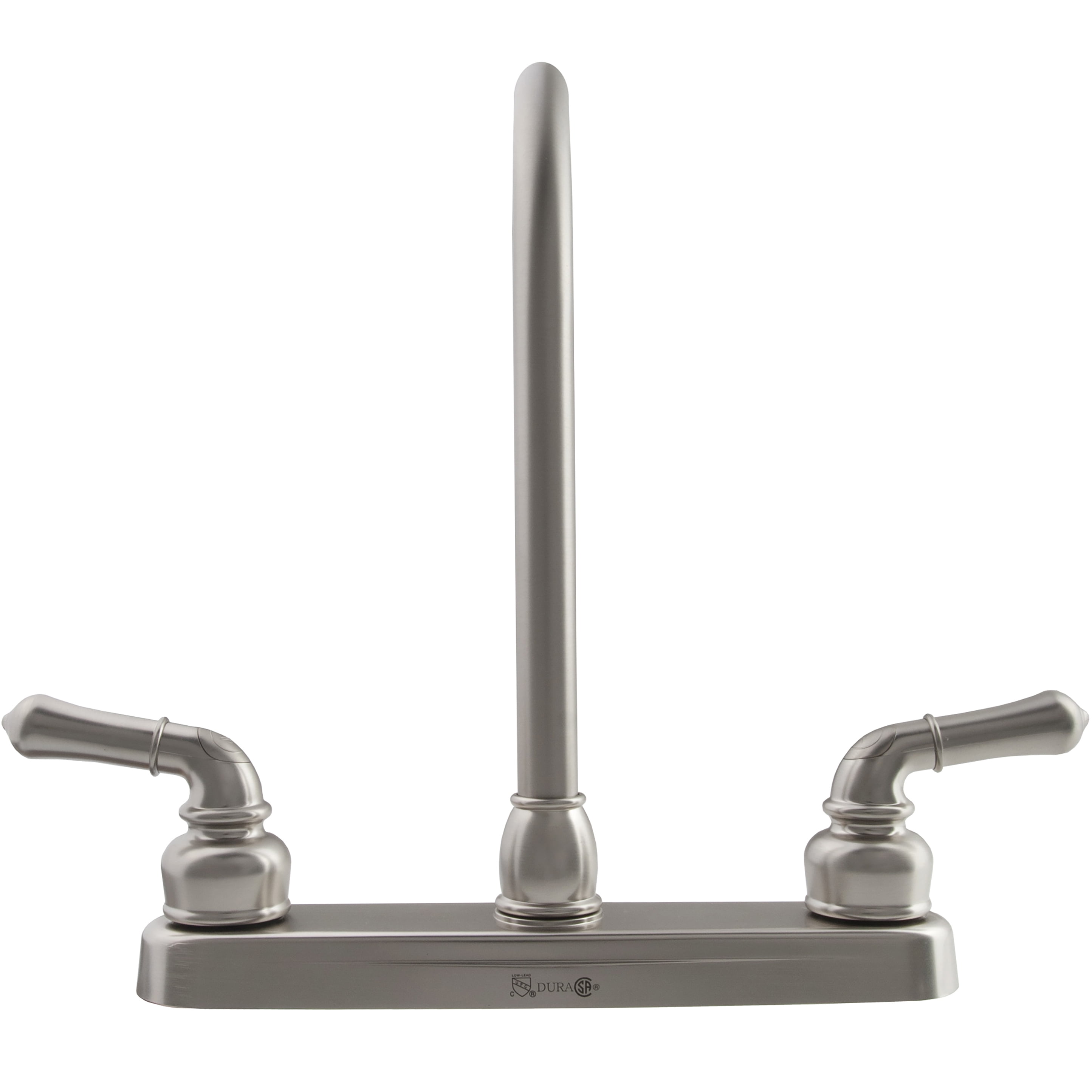 Dura Faucet J-Spout RV Kitchen Faucet - Brushed Satin Nickel