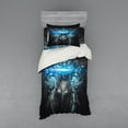 thumbnail image 2 of Ambesonne Fantasy Bedding Set 4 Pcs, Cartoon Gothic, Queen, Grey, 2 of 3