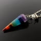 thumbnail image 4 of Colgante de cadena de cristal de Reiki Zulema de radiestesia de Punto de piedras preciosas 7 chakras Multi 42 x 12 mm 190 mm, 4 of 7