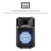 ION Power Glow 300 300-Watt Portable Bluetooth Party System Speaker with Lights, Microphone, and Stereo-Link
