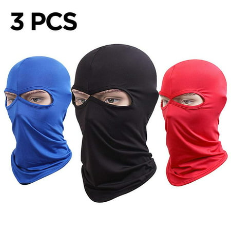 3PCS Motorcycle Mask Full Face Mask Headscarf Balaclava Protect Cover Neck Winter Ski Riding Cycling Outdoor Cyclist Dustproof Face Cover Cap