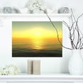 thumbnail image 1 of Brilliant Yellow Sunrise over Waters - Beach Photo Canvas Print, 1 of 3