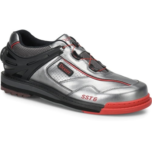 Dexter SST 6 Hybrid BOA Grey/Red Men's Left Hand Bowling Shoes, Size 11