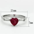 thumbnail image 2 of Women's Stainless Steel High polished CZ Ruby 2.10(g) Engagement Ring, 2 of 2