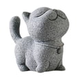 thumbnail image 3 of Siruishop Statue Animal Decor Decorative Ornament Fun Tea Table Stone Tea Pet Tsundere Cat, 3 of 8