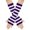 Dark Purple, variant on Daznico Winter Striped Fingerless Convertible Mittens with Touchscreen Texting Warm Knitted Handwear for Cold Weather