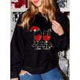 thumbnail image 5 of Nygoyerh Women Cute Sweatshirts Loose Pullover Rhinestone Wine Glass Print T-shirts Long Sleeve Pullovers Casual Tops Fall Workout Tops, 5 of 7