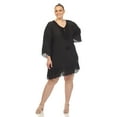 thumbnail image 2 of White Mark Women's Sheer Crochet Cover Up Dress, 2 of 5