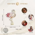 thumbnail image 6 of Graceful Flamingo Pink Brooch for Women,Alloy & Rhinestone Crystal Bird Lapel Pin,Elegant Bird Brooch for Dress Hat Bag Wedding Gift Accessories, 6 of 7