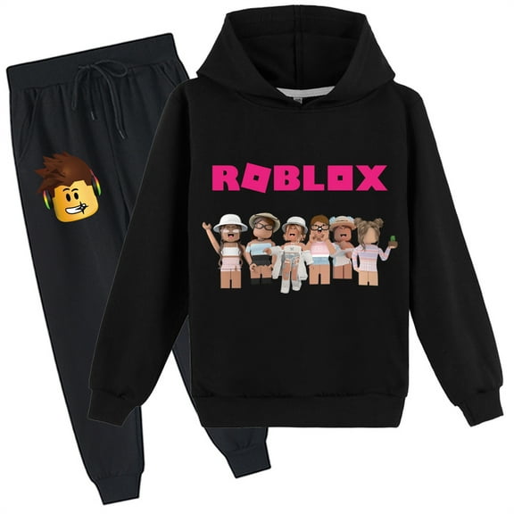Boys Girls Roblox Pullover Hoodies and Sweatpants Set-Casual Tracksuit Hooded 2 Piece Outfits for Teen