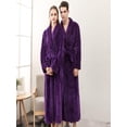 thumbnail image 5 of Gifts for Mom Robes for Women Fleece House Coat Oversized Soft Women's Sleepwear Spa Womens Bathrobe Purple, 5 of 9