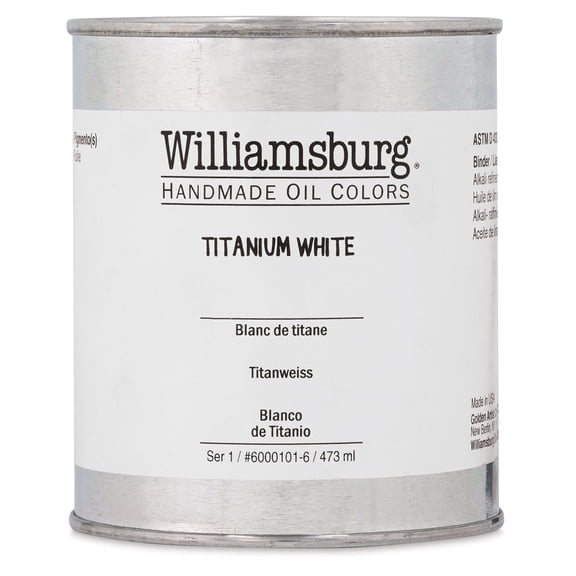 Williamsburg Handmade Oil Paints - Titanium White, 16 oz can