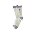 thumbnail image 2 of Wuxian Cute Socks Solid Knee High Scrunch Socks Striped Loose Fit Relaxed Women Thigh High Boot Stocking Soft Crew Socks Breathable Lightweight Footwear,White,One Size, 2 of 3
